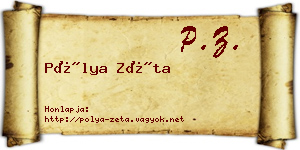 Pólya Zéta névjegykártya